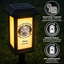 Christmas,Custom Photo,Sympathetic,Pet Lovers,Memorial,Upload Full Photo - Custom Photo Memorial Dog Cat Pet You Left Paw Prints On My Heart - Personalized Solar Garden Light