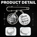 Custom Photo, Sympathetic, Gift For Yourself, Wedding, Dynamic Photo - Custom Photo Memorial Family Walk With Me Today - Personalized Lapel Pin