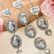 Custom Photo, Sympathetic, Gift For Yourself, Wedding, Dynamic Photo - Custom Photo Memorial Family Walk With Me Today - Personalized Wedding Charm