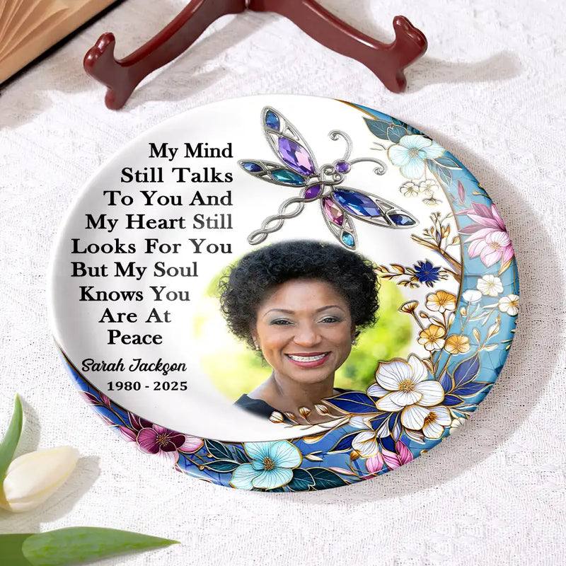Memorial, Family, Sad, Gift For Mother - Custom Photo Memorial I'm Always With You - Personalized Ceramic Plate