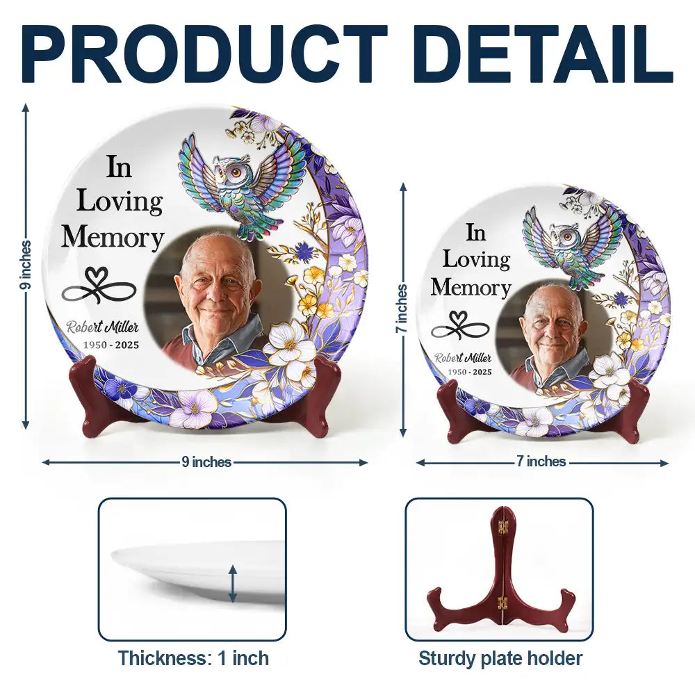 Memorial, Family, Sad, Gift For Mother - Custom Photo Memorial I'm Always With You - Personalized Ceramic Plate