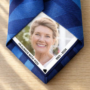 Memorial,Gift For Husband,Gift For Yourself,Gift For Men,Gift For Grandpa,Gift For Father,Gift For Brothers - Custom Photo Memorial I'm Always With You - Personalized Fabric Tie Patch