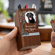 Custom Photo,Memorial,Gift For Yourself,Healing,Upload Full Photo - Custom Photo Memorial I'm Always With You - Personalized Pen Holder With Clock