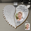 Family, Memorial, Sad - Custom Photo Memorial I'm Always With You Angel Wings - Personalized Custom Shaped Car Visor Clip