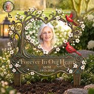 Memorial Loved One,Christmas,Custom Photo,Sympathetic,Family,Memorial,Upload Full Photo - Custom Photo Memorial Loved One I'm Always With You - Personalized Metal Garden Stake