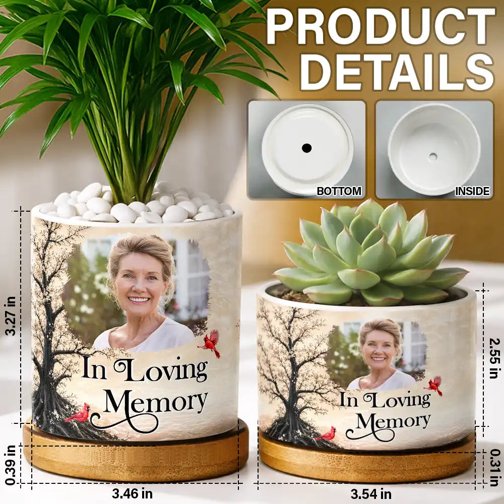 Memorial Loved One,Christmas,Custom Photo,Sympathetic,Family,Memorial,Upload Full Photo - Custom Photo Memorial Loved One I'm Always With You - Personalized Plant Pot