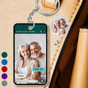 Gift For Couples,Old Couples,Gift For Husband,Gift For Wife,Gift For Boyfriend,Gift For Girlfriend,Gift For Yourself,Memorial,Sad - Custom Photo Memorial Message From Loved One - Personalized Acrylic Keychain