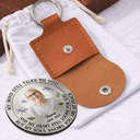 Family, Parents, Gift For Grandparents, Memorial, Sad - Custom Photo Memorial My Mind Still Talks To You - Personalized Wooden Pocket Hug