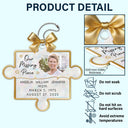 Memorial, Gift For Women, Gift For Men, Family, Sad, Custom Photo - Custom Photo Memorial Our Missing Piece - Personalized Acrylic Car Hanger