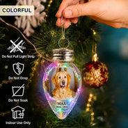 Christmas,Custom Photo,Sympathetic,Pet Lovers,Memorial,Upload Full Photo - Custom Photo Memorial Pet Always Shines In My Heart - Personalized Chili Bulb LED Light