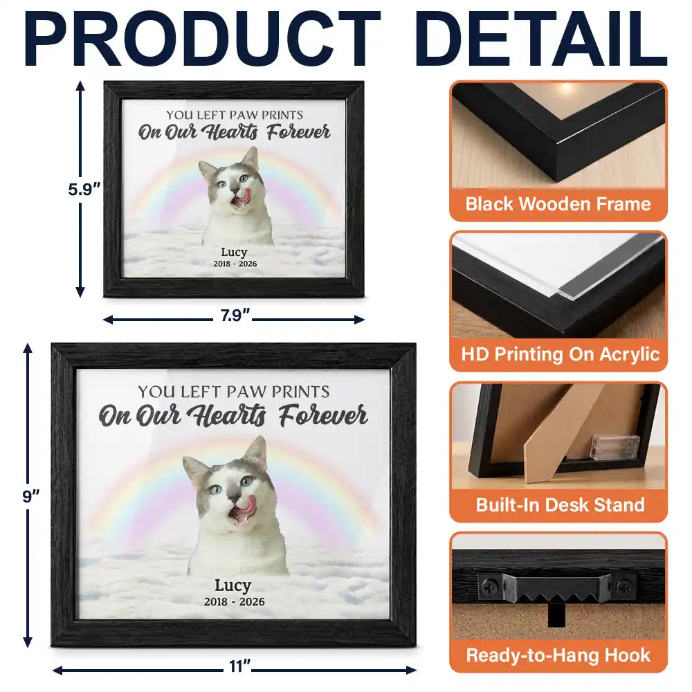 Custom Photo Memorial Pet Forever In My Heart - Personalized LED Light Shadow Box