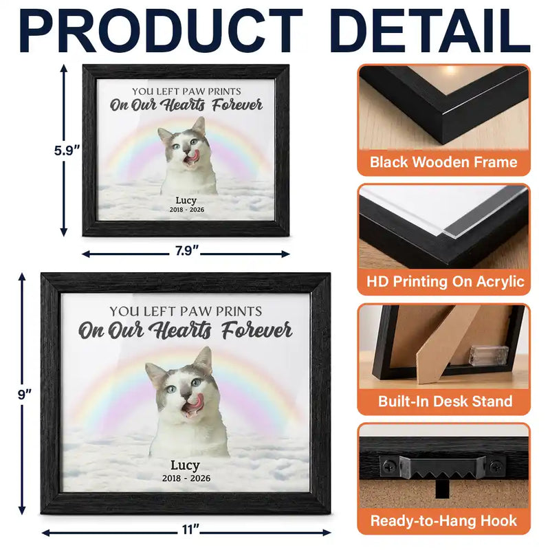 Custom Photo Memorial Pet Forever In My Heart - Personalized LED Light Shadow Box