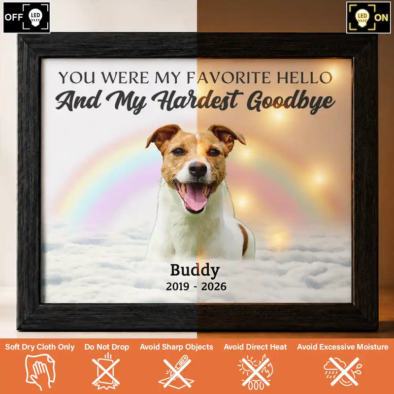 Custom Photo Memorial Pet Forever In My Heart - Personalized LED Light Shadow Box