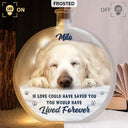 Christmas,Custom Photo,Pet Memorial,Sympathetic,Pet Lovers,Memorial,Remove BG Photo - Custom Photo Memorial Pet Forever In My Heart - Personalized Round Flat Bottle Light