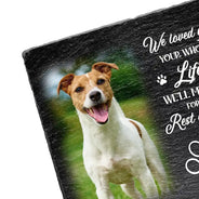 Christmas,Custom Photo,Pet Memorial,Sympathetic,Pet Lovers,Memorial,Upload Full Photo - Custom Photo Memorial Pet I Loved You Your Whole Life - Personalized Rectangle Memorial Garden Stone