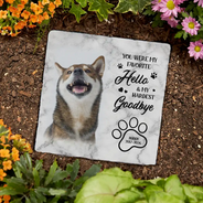 Christmas,Custom Photo,Pet Memorial,Sympathetic,Pet Lovers,Memorial,Upload Full Photo - Custom Photo Memorial Pet I Loved You Your Whole Life - Personalized Rectangle Memorial Garden Stone