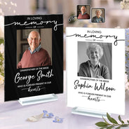 Custom Photo, Gift For Couples, Top Market, Wedding, Sympathetic, Upload Full Photo - Custom Photo Memorial Wedding Reserved In Loving Memory - Personalized Vertical Rectangle Acrylic Plaque