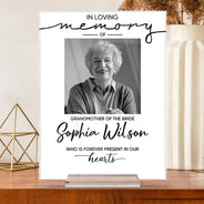 Custom Photo, Gift For Couples, Top Market, Wedding, Sympathetic, Upload Full Photo - Custom Photo Memorial Wedding Reserved In Loving Memory - Personalized Vertical Rectangle Acrylic Plaque