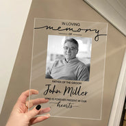 Custom Photo, Gift For Couples, Top Market, Wedding, Sympathetic, Upload Full Photo - Custom Photo Memorial Wedding Reserved In Loving Memory - Personalized Vertical Rectangle Acrylic Plaque