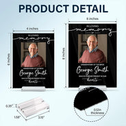 Custom Photo, Gift For Couples, Top Market, Wedding, Sympathetic, Upload Full Photo - Custom Photo Memorial Wedding Reserved In Loving Memory - Personalized Vertical Rectangle Acrylic Plaque
