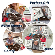 Custom Photo, Memorial, Family, Sad - Custom Photo Memorial When You Miss Me - Personalized Fleece Blanket, Sherpa Blanket