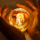 Custom Photo,Memorial,Gift For Mother,Gift For Father,Sad - Custom Photo Memorial Your Wings Were Ready - Personalized Crystal Globe Lamp