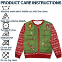 Fishing, Gift For Men, Christmas, Top Market, Happy - Custom Photo Merry Fishmas 3D Effect - Personalized Unisex Ugly Sweater