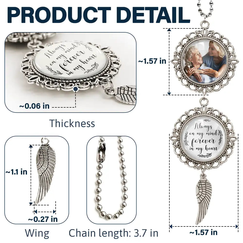 Graduation,Gift For Yourself,Gift For Girlfriend,Family,Memorial,Love - Custom Photo Missing You as I Graduate - Personalized Photo Pendant Charm