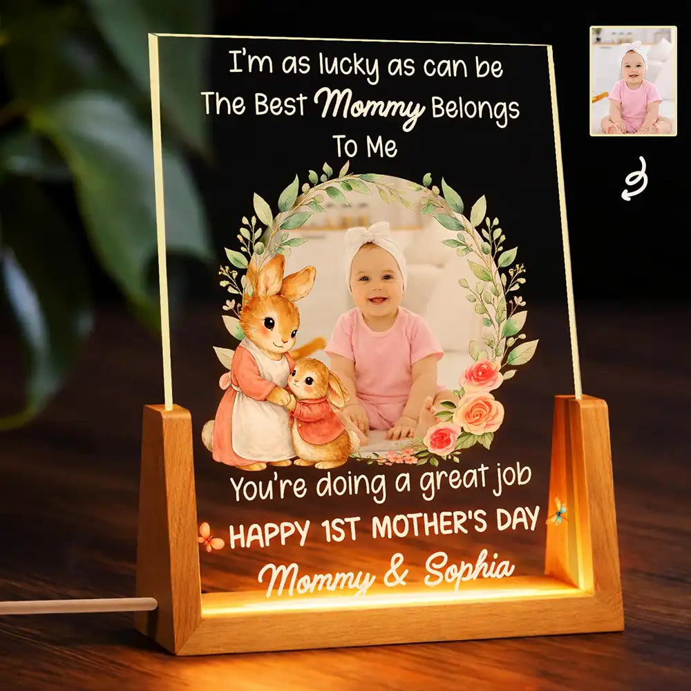 New Mom,Mom - Children,Gift For Mother,Love,Happy - Custom Photo Mommy You're Doing A Great Job - Personalized Night Light