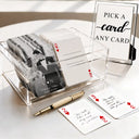 Custom Photo,Romantic,Gift For Couples,Wedding,Upload Full Photo,Monogram - Custom Photo Monogram Wedding Engagement Signing Book - Personalized Playing Cards