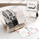 Custom Photo,Romantic,Gift For Couples,Wedding,Upload Full Photo,Monogram - Custom Photo Monogram Wedding Engagement Signing Book - Personalized Playing Cards