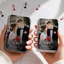 Custom Photo,Romantic,Gift For Couples,Wedding,Upload Full Photo,Monogram - Custom Photo Monogram Wedding Engagement Signing Book - Personalized Playing Cards