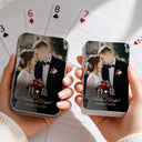 Custom Photo,Romantic,Gift For Couples,Wedding,Upload Full Photo,Monogram - Custom Photo Monogram Wedding Engagement Signing Book - Personalized Playing Cards