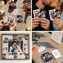 Custom Photo,Romantic,Gift For Couples,Wedding,Upload Full Photo,Monogram - Custom Photo Monogram Wedding Engagement Signing Book - Personalized Playing Cards