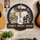 Top Market,Guitar,Gift For Men,Music,Custom Photo,Gift For Yourself,Remove BG Photo,Happy - Custom Photo Music Room Gif For Guitar Lovers - Personalized Custom Shaped Metal Sign