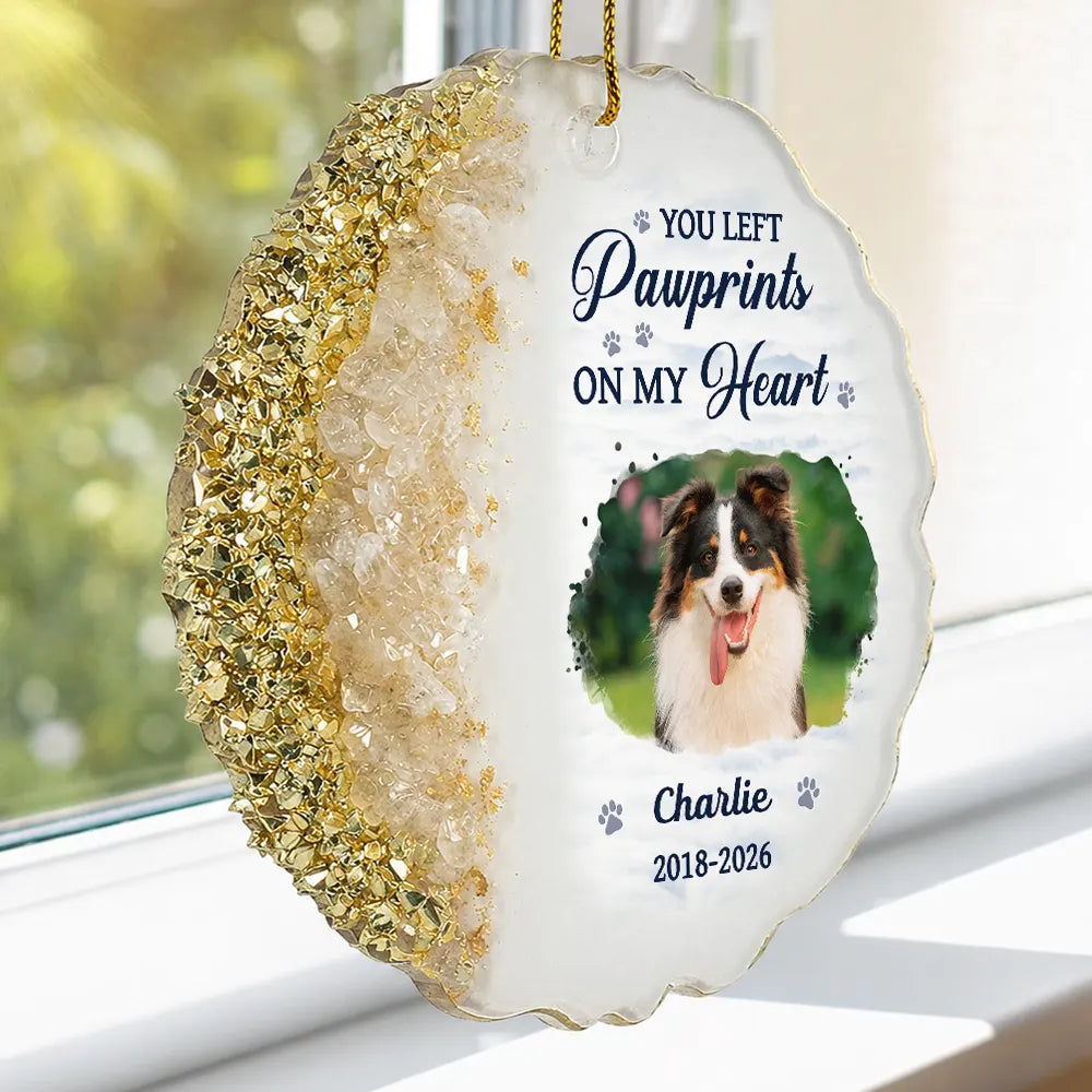 Custom Photo,Pet Memorial,Sympathetic,Pet Lovers,Memorial,Upload Full Photo - Custom Photo My Favorite Hello And My Hardest Goodbye - Personalized Resin Ornament