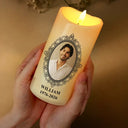 Graduation,Memorial,Gift For Yourself,Gift For Daughter,Gift For Son,Sad - Custom Photo My Heart Is There Walking Beside You - Personalized Flameless LED Candle