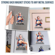 Custom Photo,Top Market,Gift For Men,Gift For Yourself,Humorous,Cut-Face Photo - Custom Photo My Hero Dad Bod - Personalized Squishy Acrylic Fridge Magnet
