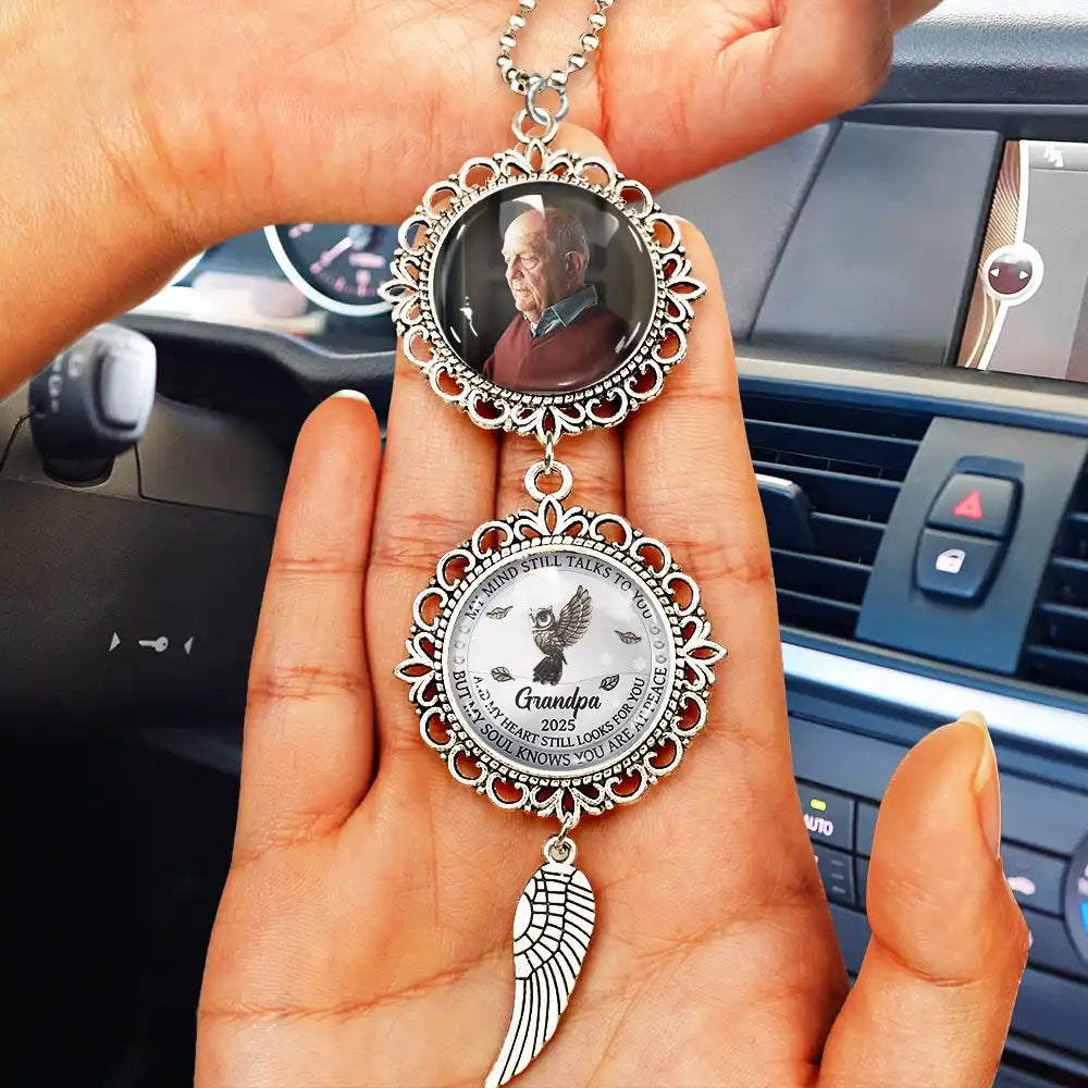 Memorial,Sad,Custom Photo - Custom Photo My Mind Still Talk To You - Personalized Photo Pendant Charm