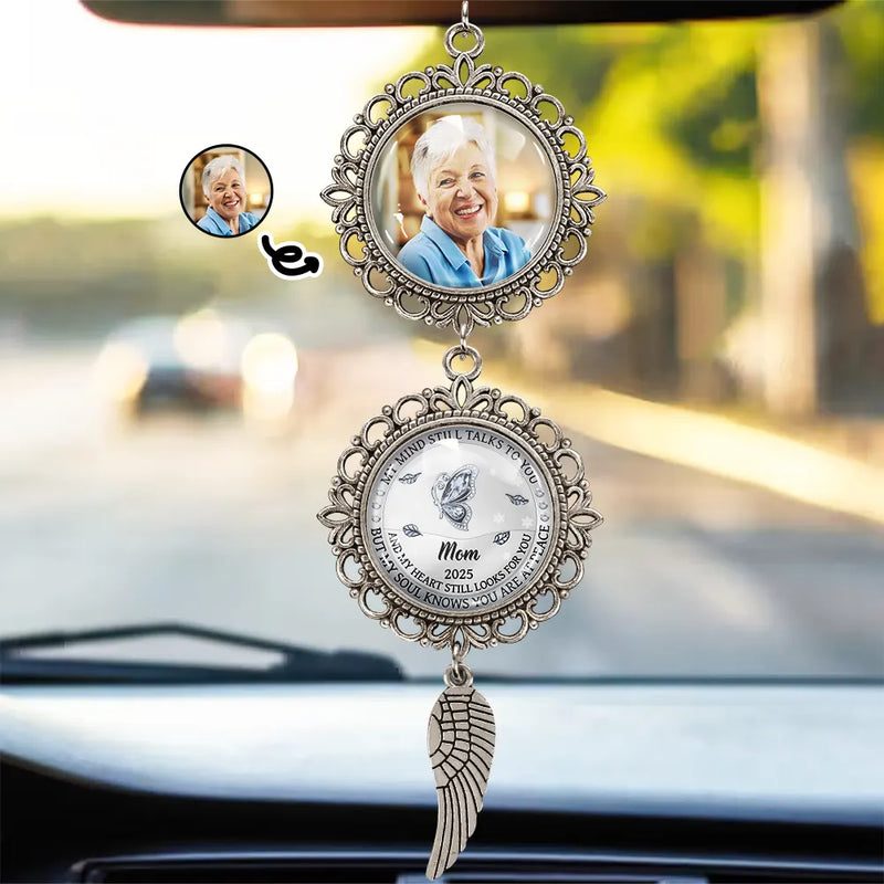 Memorial,Sad,Custom Photo - Custom Photo My Mind Still Talk To You - Personalized Photo Pendant Charm