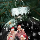 Art Design,Sentimental,Christmas,Family,Photo - Oil Painting - Custom Photo Oil Painting Happy Family Together - Personalized Ball Ornament
