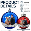 Art Design,Sentimental,Christmas,Family,Photo - Oil Painting - Custom Photo Oil Painting Happy Family Together - Personalized Ball Ornament