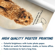 Art Design, Healing, Pet Lovers, Memorial, Photo - Oil Painting - Custom Photo Oil Painting Memorial Dog Cat Live Forever - Personalized Poster
