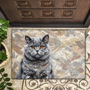 Art Design,Playful,Pet Lovers,Photo - Oil Painting - Custom Photo Oil Painting Pet Dog Cat Portrait - Personalized Doormat