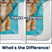 Art Design, Playful, Pet Lovers, Photo - Oil Painting - Custom Photo Oil Painting Pet Dog Cat Portrait - Personalized Fleece Blanket, Sherpa Blanket