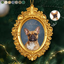 Custom Photo Oil Painting Pet Dog Portrait - Personalized Ornate Frame