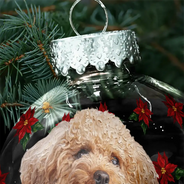 Art Design,Christmas,Cozy,Dog Lovers,Pet Lovers,Photo - Oil Painting - Custom Photo Oil Painting Pet Dog Portrait Keepsake - Personalized Ball Ornament