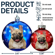 Art Design,Christmas,Cozy,Dog Lovers,Pet Lovers,Photo - Oil Painting - Custom Photo Oil Painting Pet Dog Portrait Keepsake - Personalized Ball Ornament