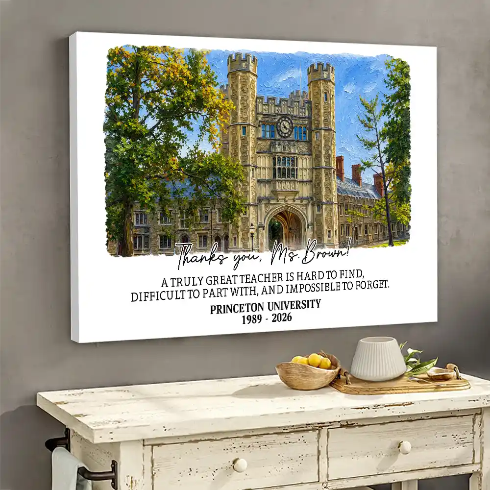 Grateful,Art Design,Teacher,Back To School,Retirement,Photo - Oil Painting - Custom Photo Oil Painting School Portrait Retirement Gift - Personalized Poster