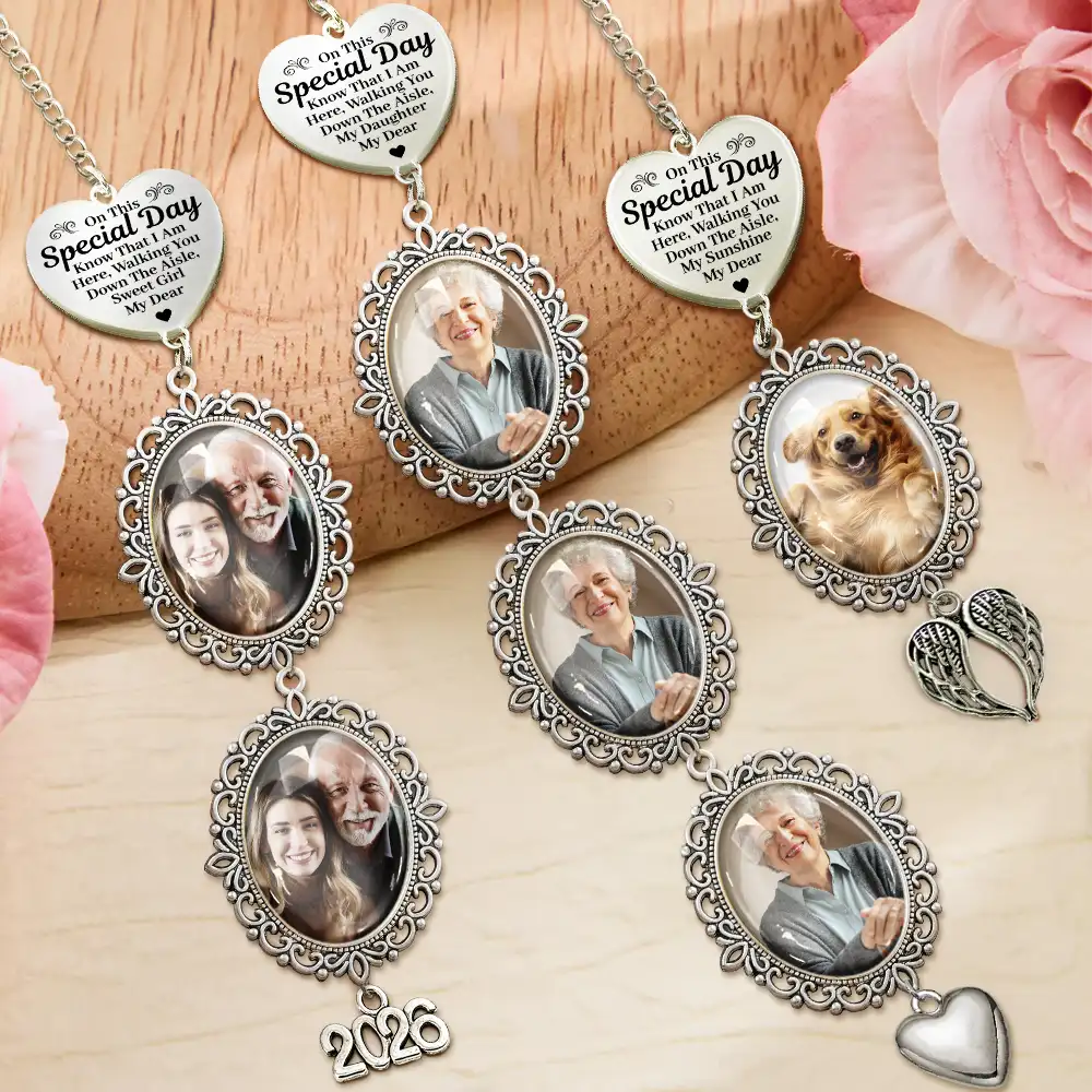 Custom Photo,Sympathetic,Gift For Yourself,Wedding,Dynamic Photo - Custom Photo On This Special Day Know That I Am Here - Personalized Wedding Charm